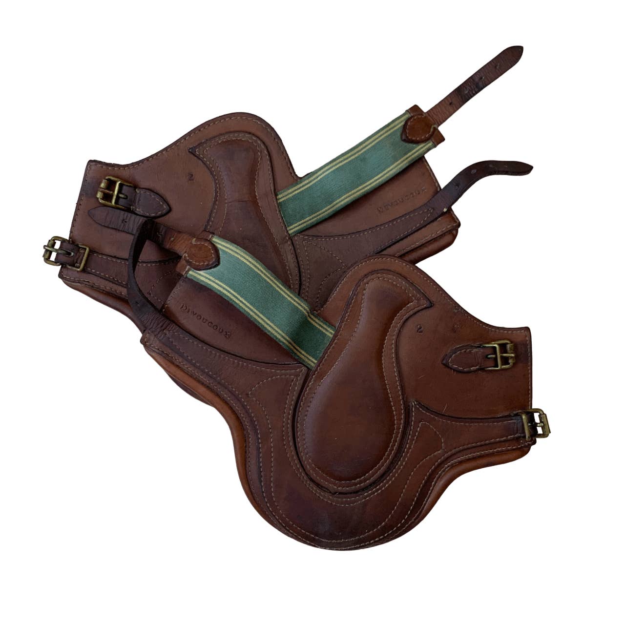 Devoucoux 'Chiberta' Cross-Country Open Front Leather Fetlock Boots in Brown - 2