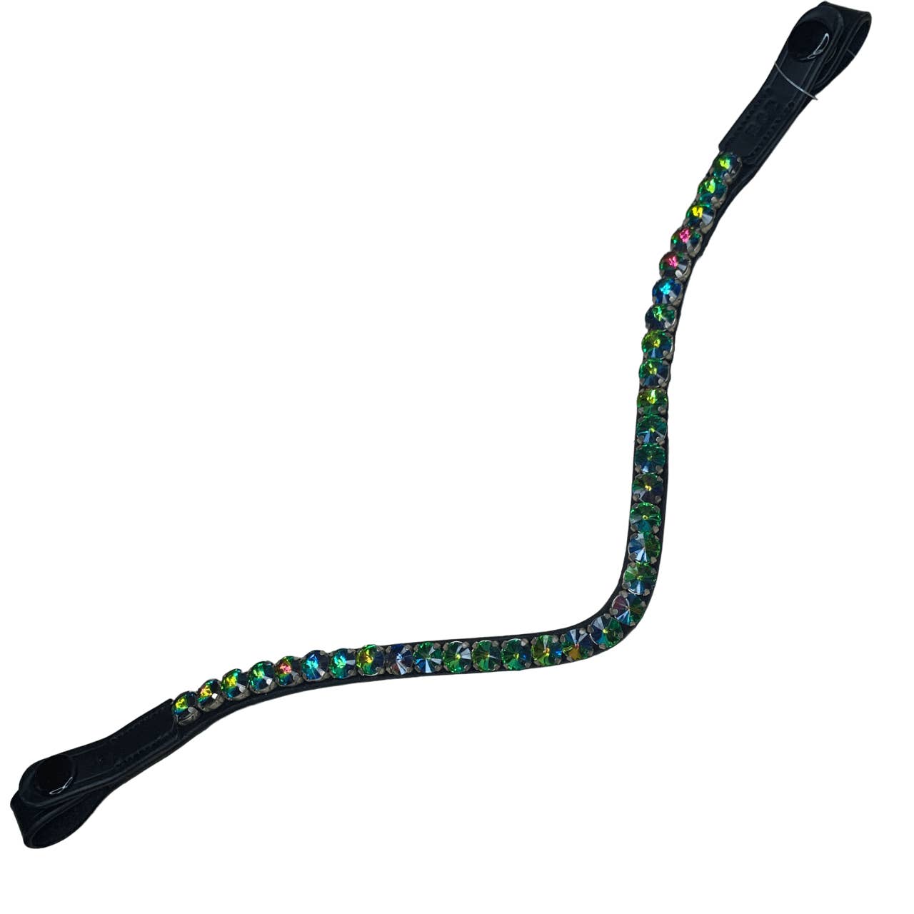 ECTTack Mermaid Shimmer Preciosa Rhinestone Browband in Black- Full