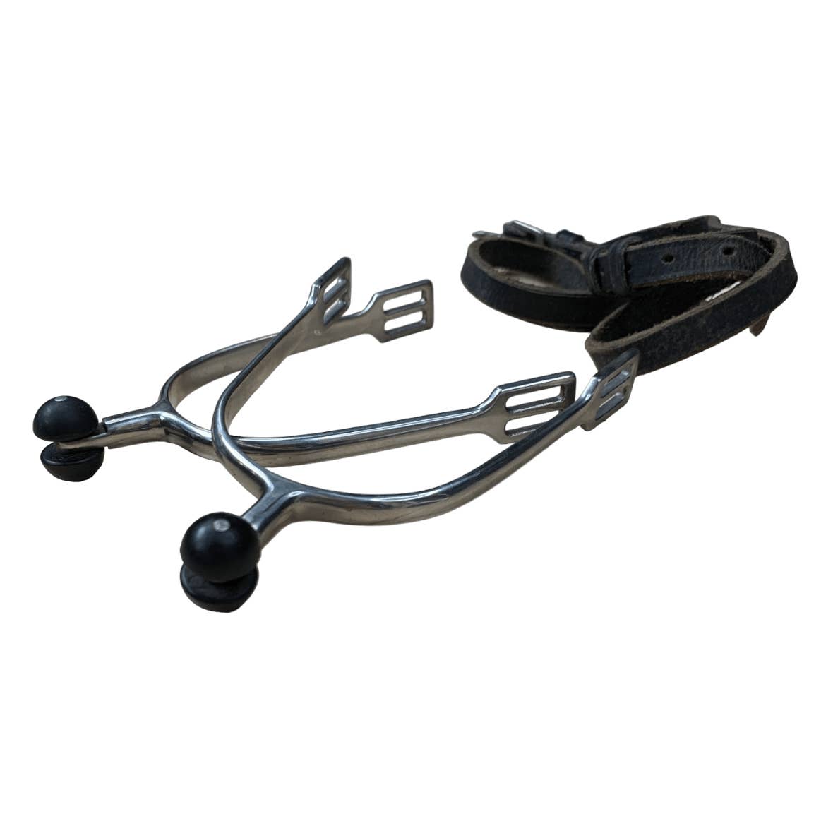 1" Hard Rubber Roller Ball Spur in Stainless Steel Adult Banner Bay