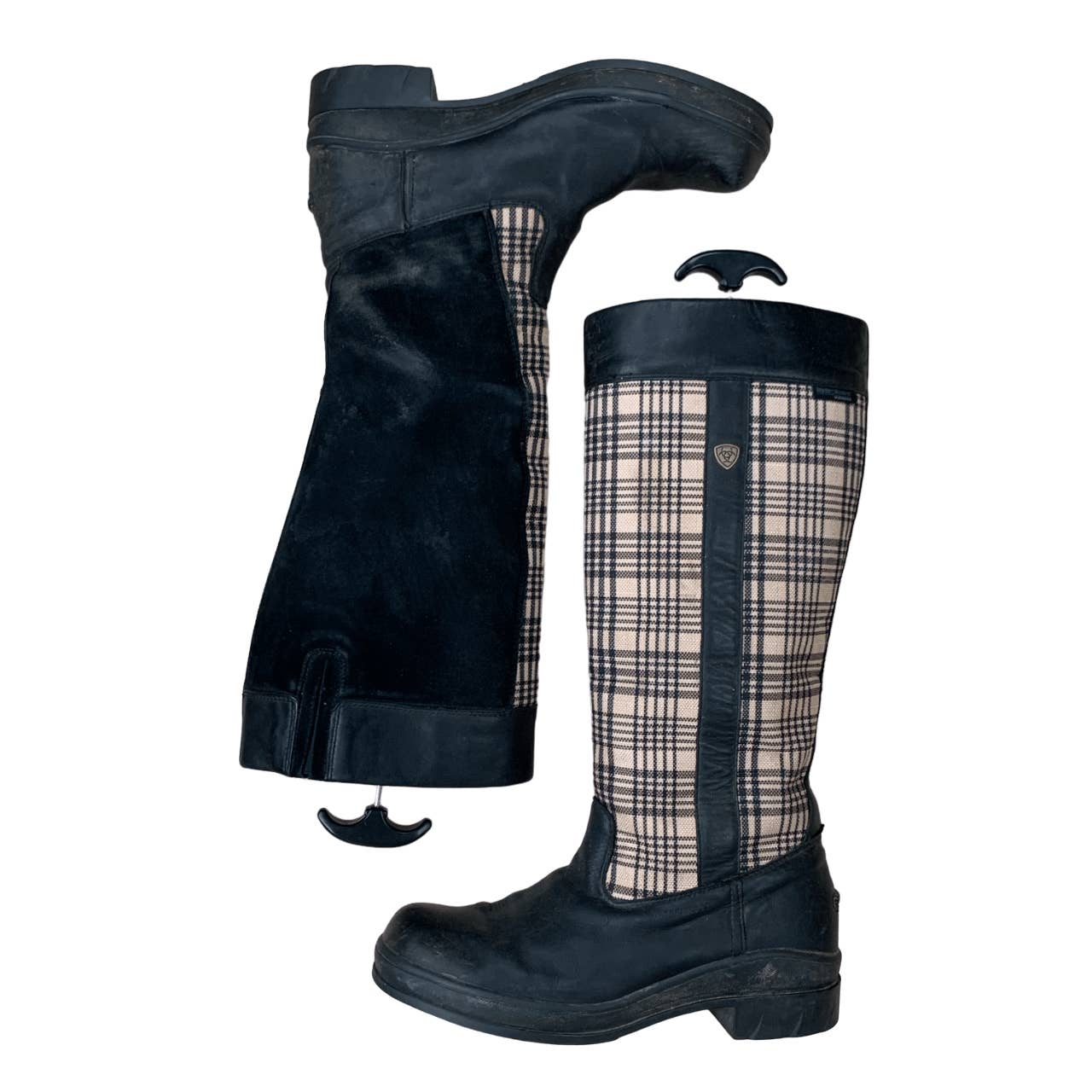 Ariat 'Windermere' Plaid Baker Tall Boots in Black - Woman's 11B