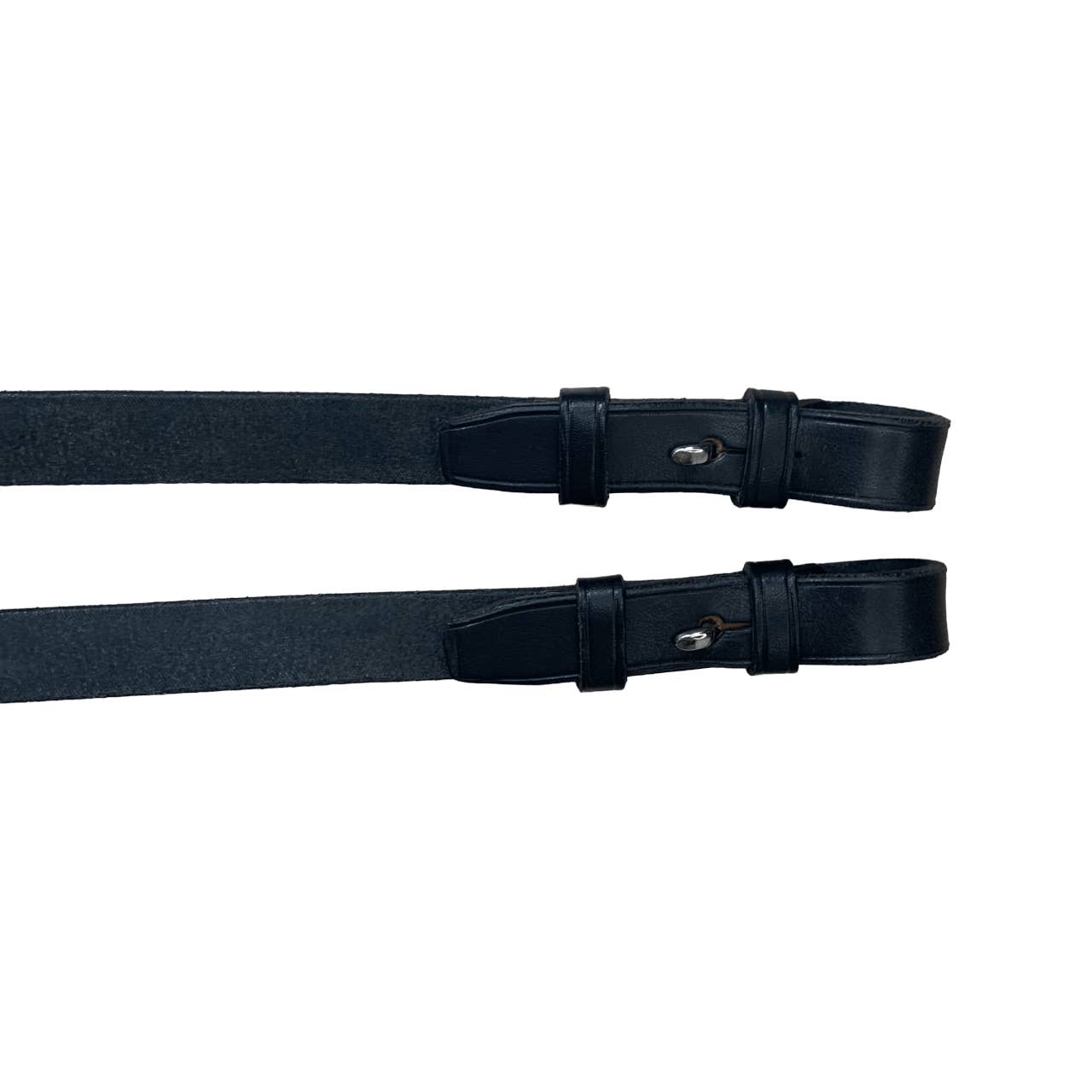 Flat English Reins  in Black - 51"