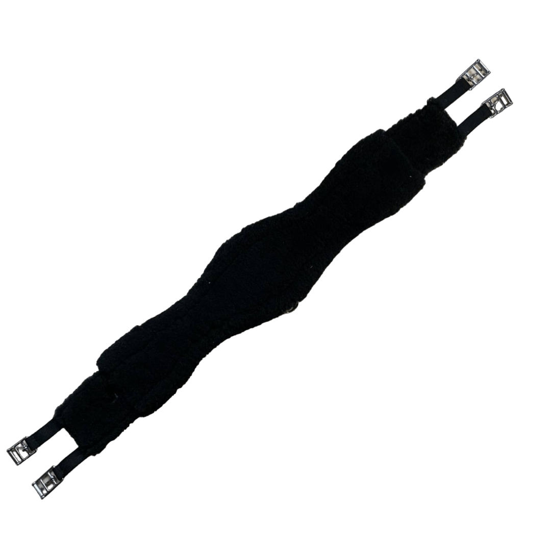 Mattes 'Platinum' Sheepskin English Girth in Black - 120cm  (47")