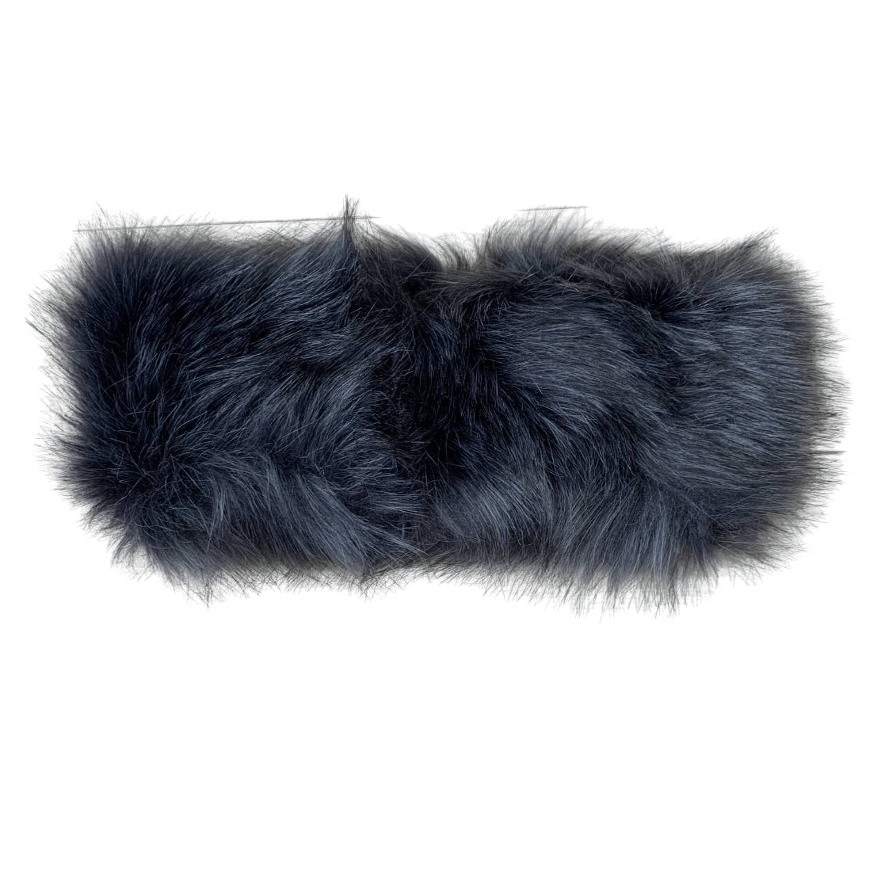 Horze Nadia Faux Fur Headband in Asphalt Dark Grey - One Size
