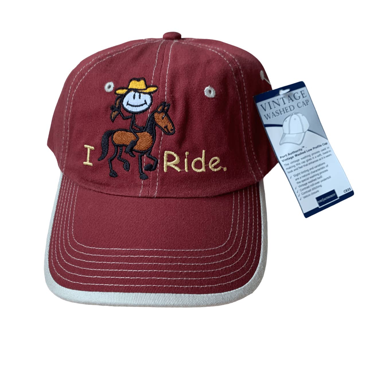 'I Ride' Embroidered Baseball Cap