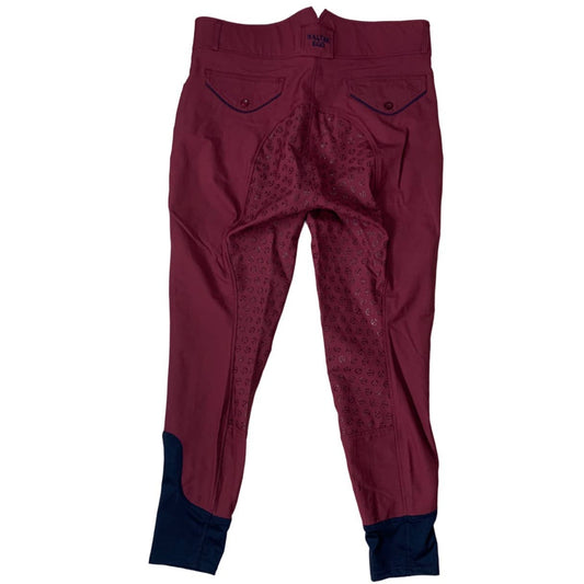 Halter Ego 'Perfection' Full Seat High Rise Breech in Burgundy - Woman's 38