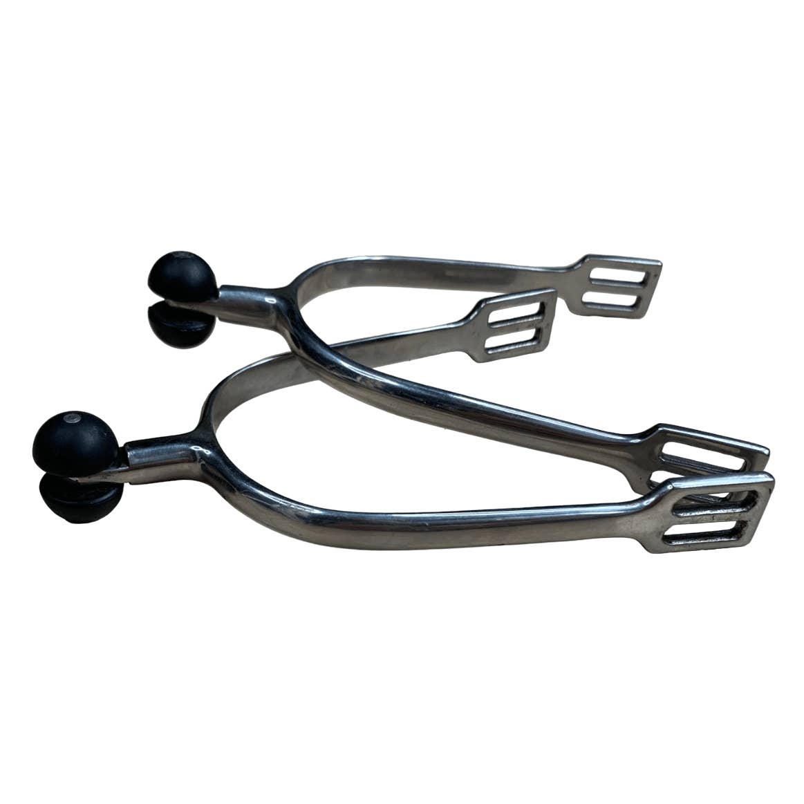 1" Hard Rubber Roller Ball Spur in Stainless Steel Adult Banner Bay