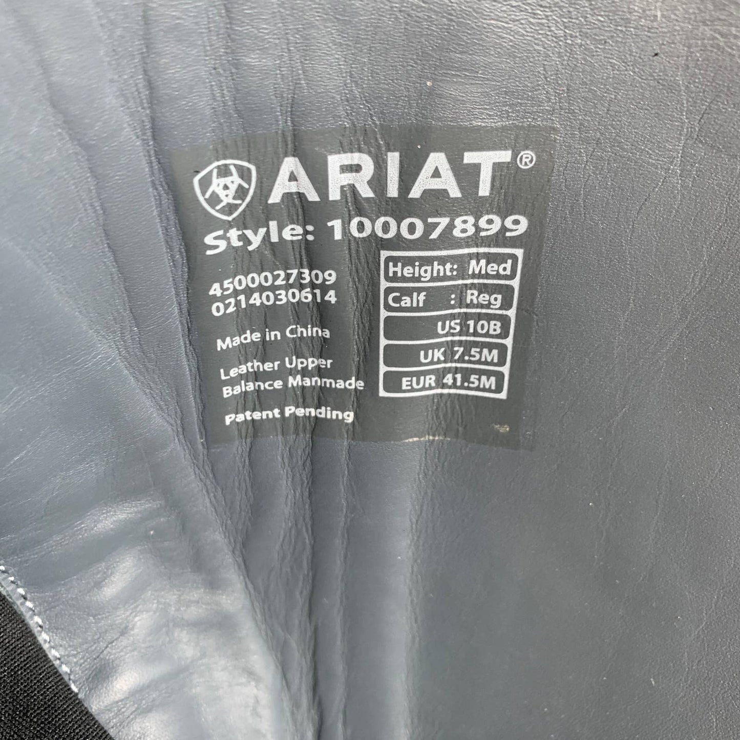Ariat 'Volant' Dress Boots in Black - 10B Reg Calf