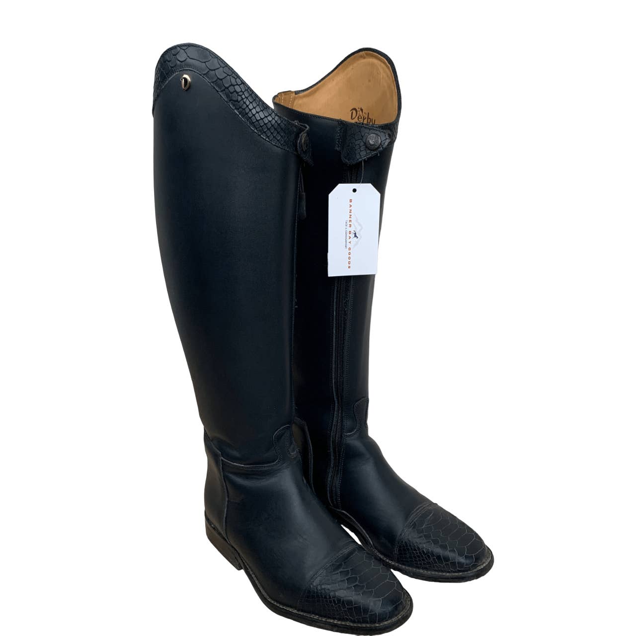 Derby Custom Dress Boots in Dark Navy - Woman's US 8.5-9