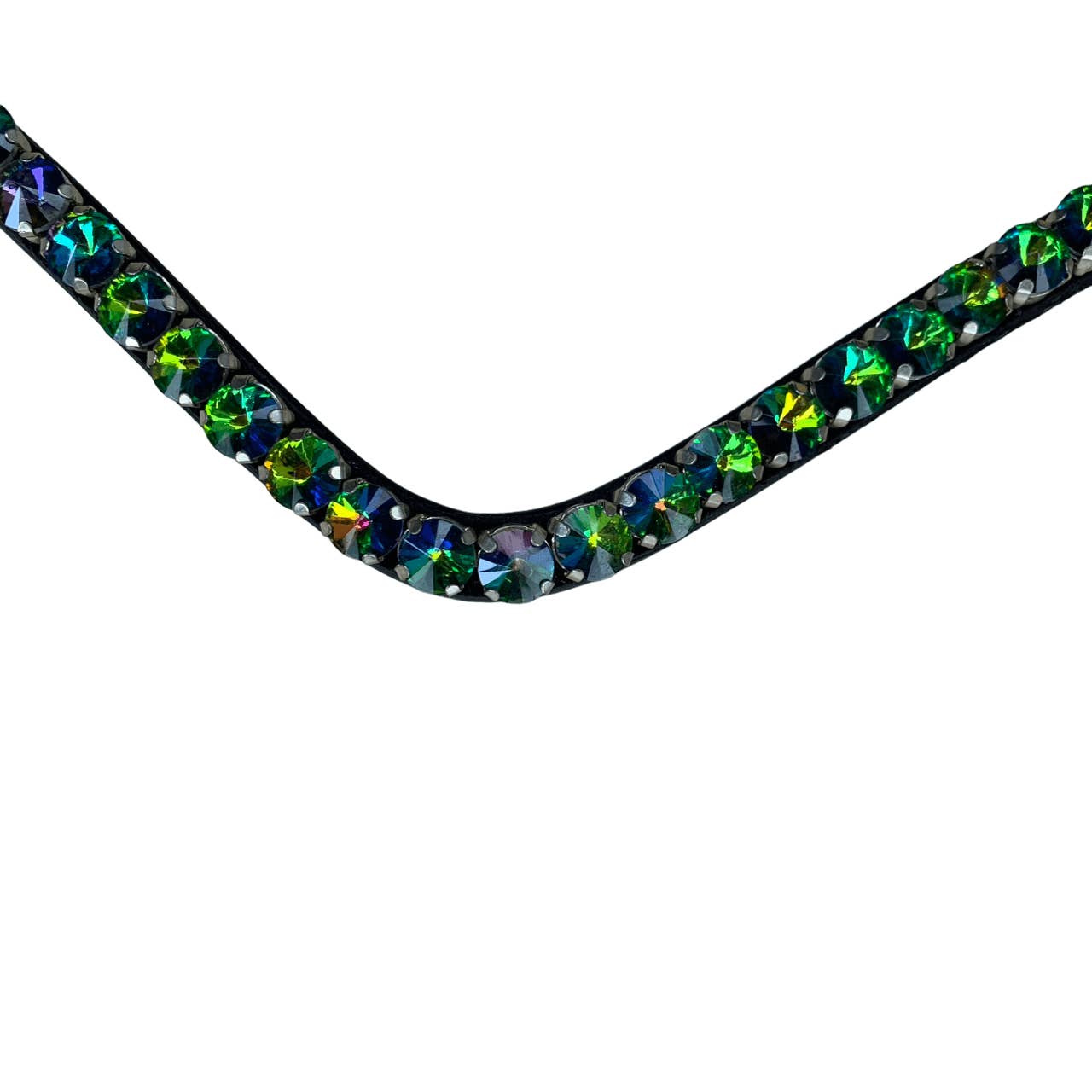ECTTack Mermaid Shimmer Preciosa Rhinestone Browband in Black- Full