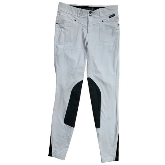 Kerrits 'Crossover II' Knee Patch Breeches in White - Ladies' Medium