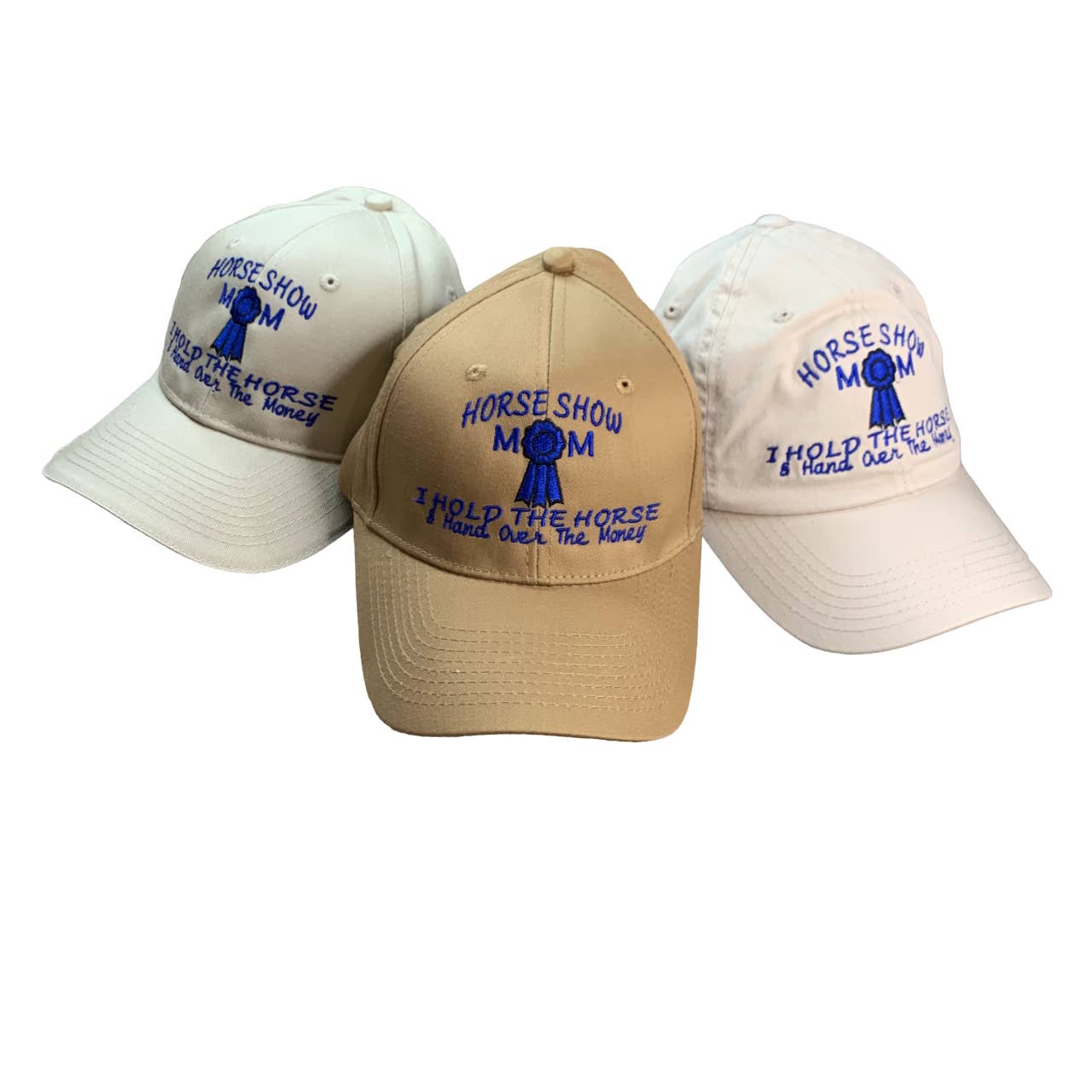'Horse Show Mom' Embroidered Equestrian Baseball Cap - One Size