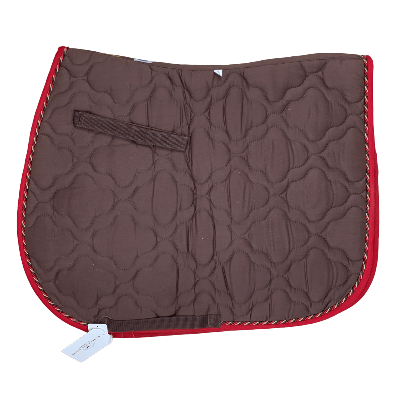 Roma 'Wick Easy' Quilted Dressage Saddle Pad in Brown - Full