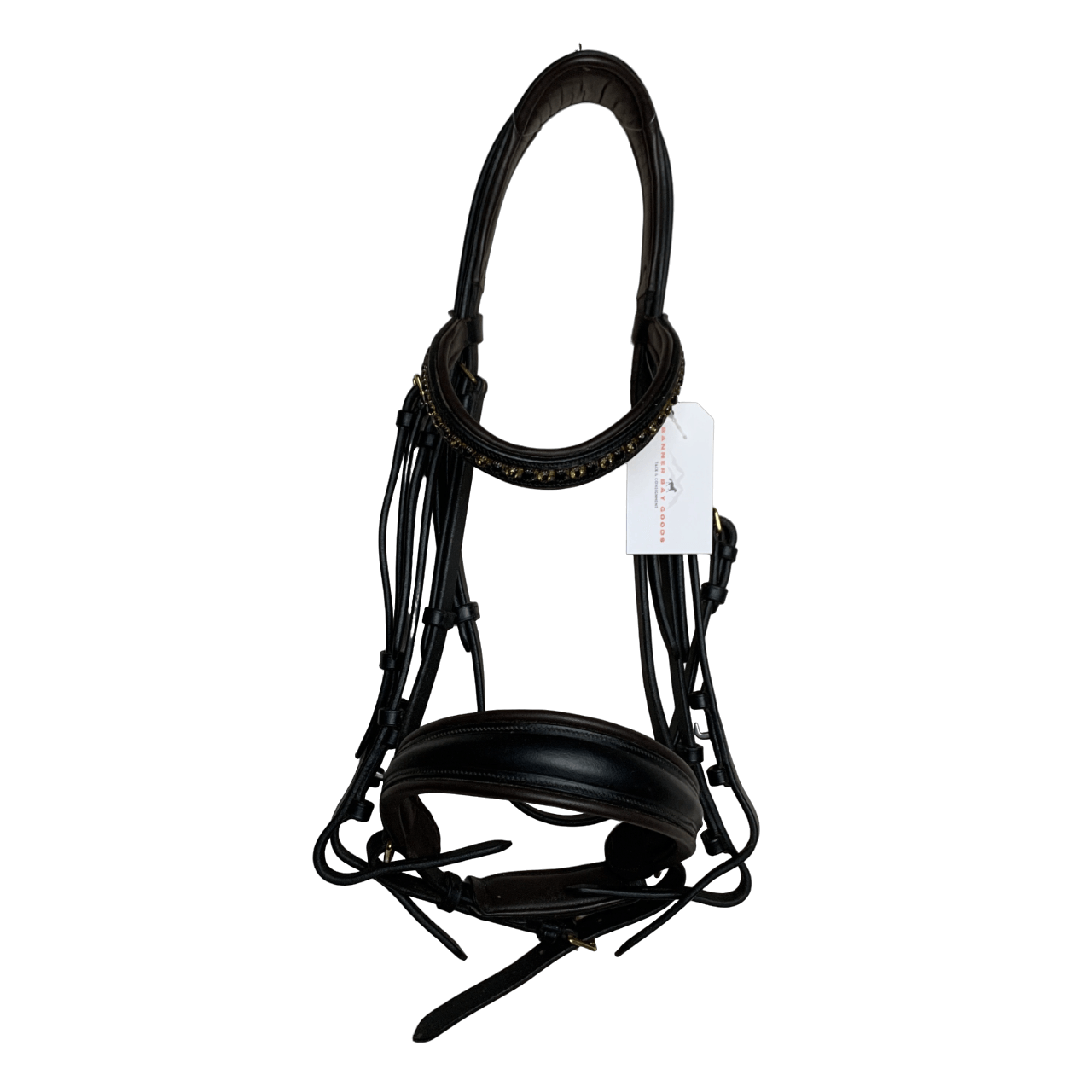 Eponia 'Great Gatsby' Dressage Bridle in Black on Brown - Full