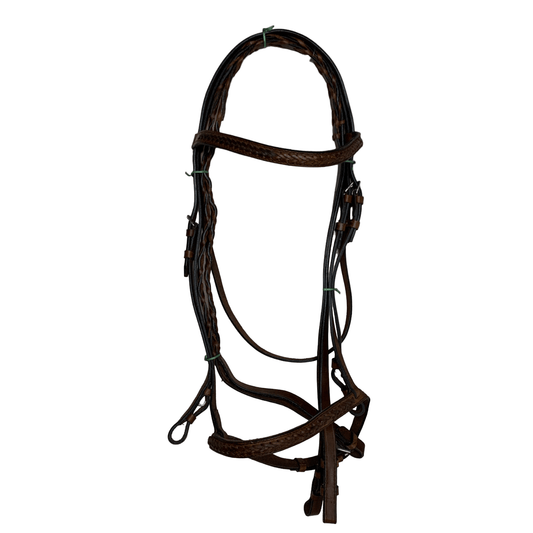 English Bridle with Laced Reins in Brown - Full