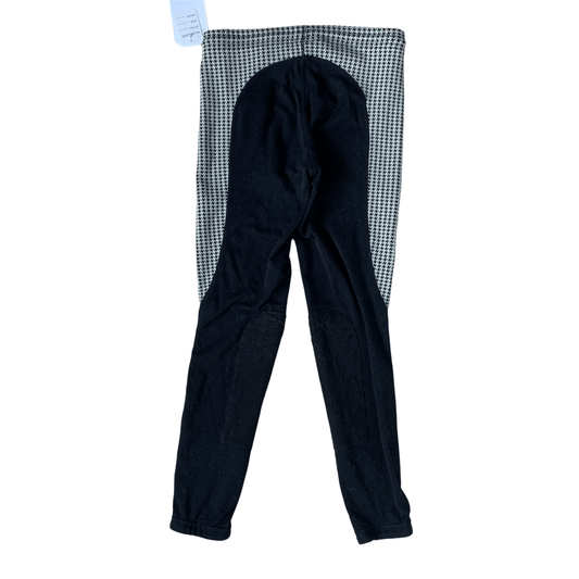 Kerrits Performance Tights in Black / Grewy Houndstooth - Youth Medium