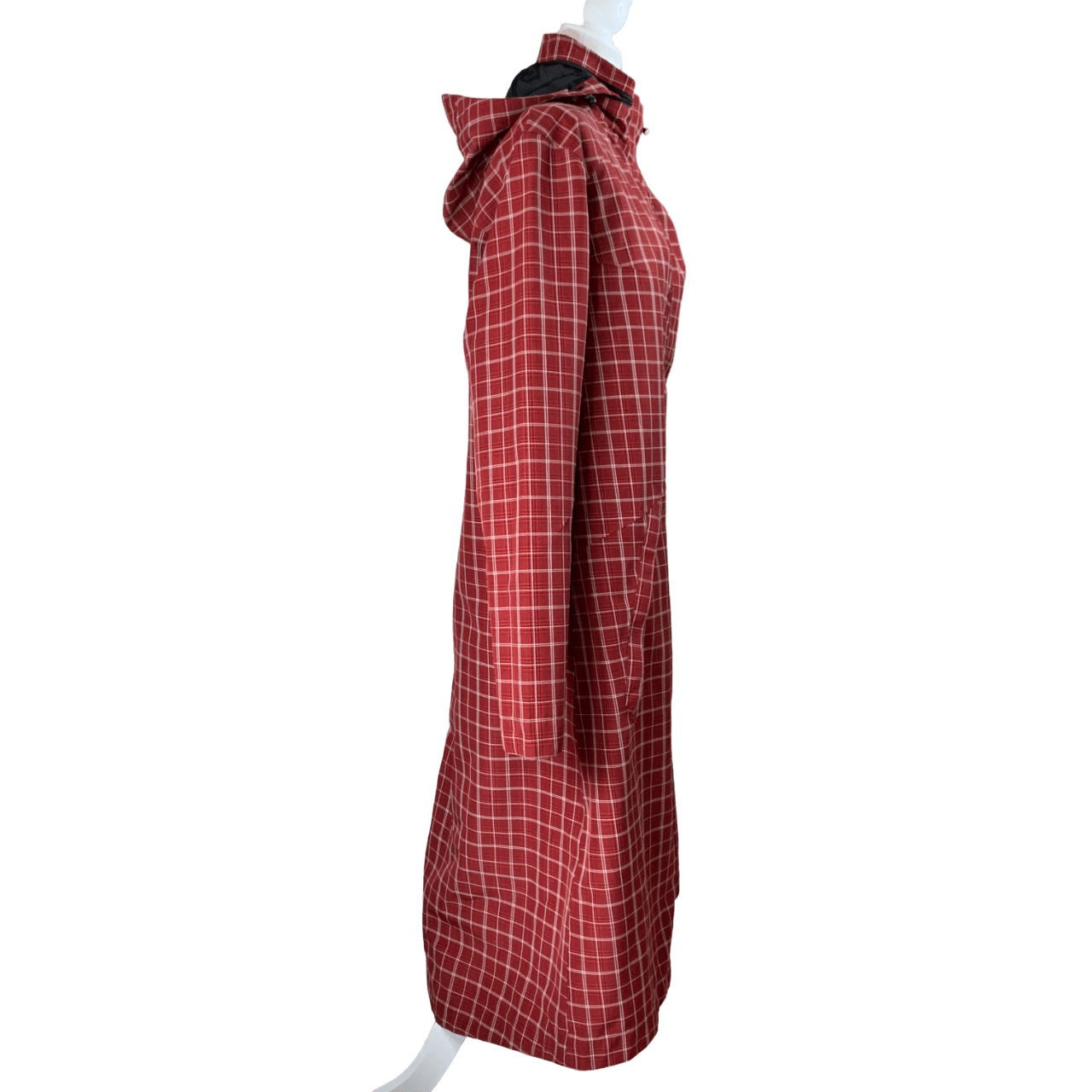 Kerrits Longline Coaches Coat in Red Plaid - Woman's X-Large