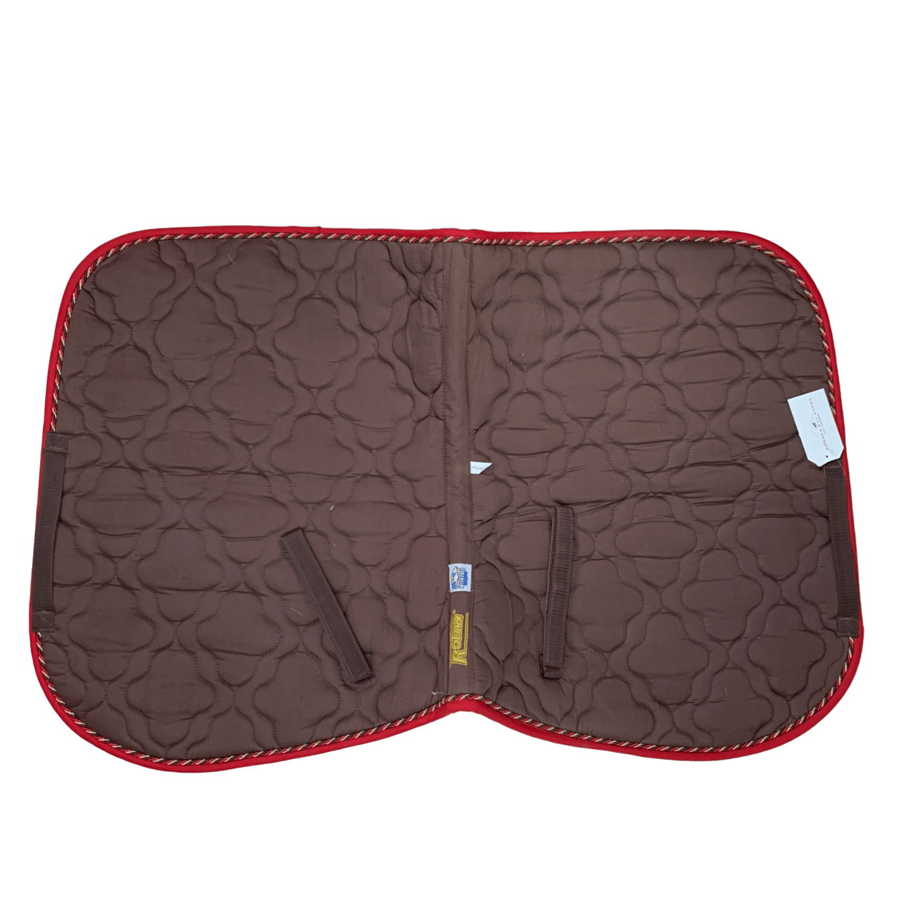 Roma 'Wick Easy' Quilted Dressage Saddle Pad in Brown - Full