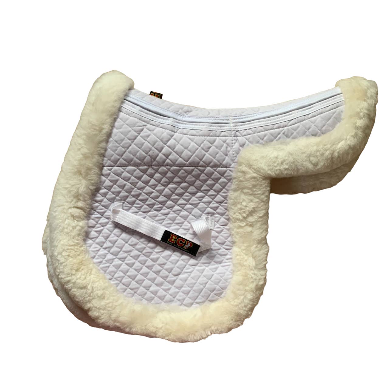 ECP Equine Comfort Products Sheepskin Saddle Pad in White - Full