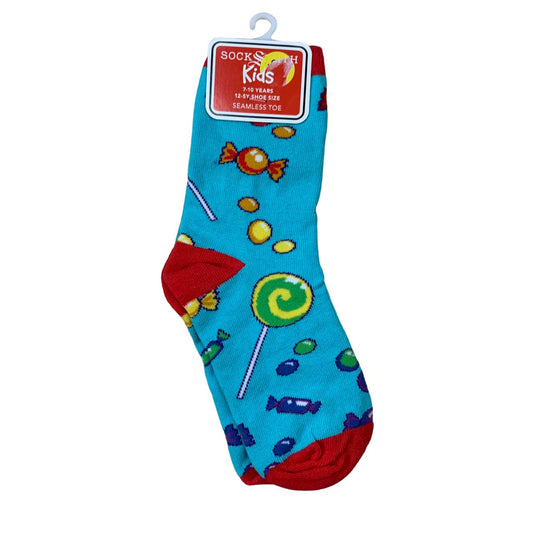 SockSmith 'Candy Store' Crew Socks in Blue - Youth 7-10