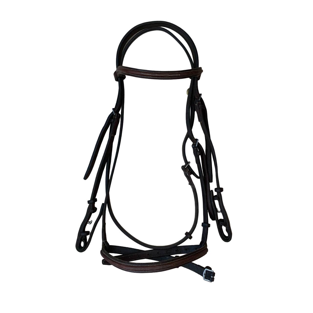 Edgewood Raised Fancy Hunter Bridle in Brown - Full