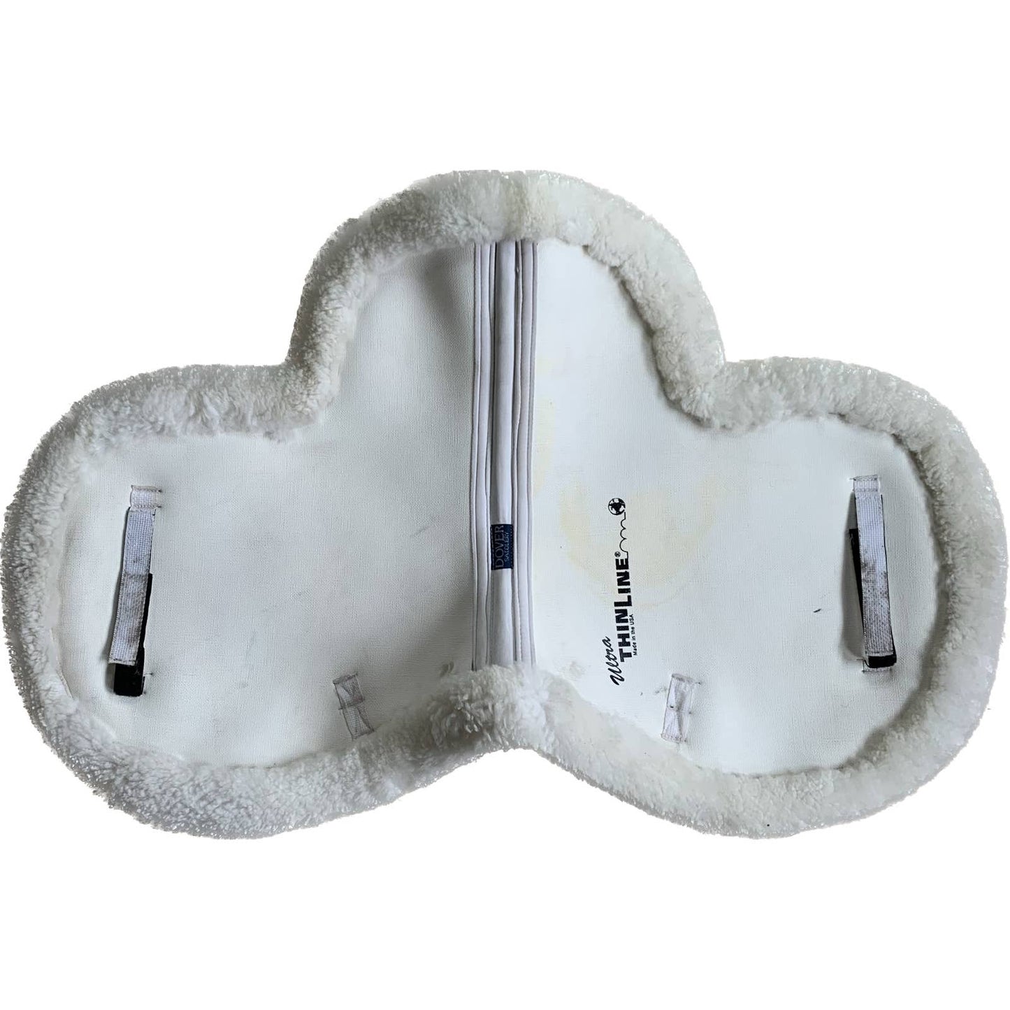 ThinLine Sheepskin-Lined English Saddle Pad in White