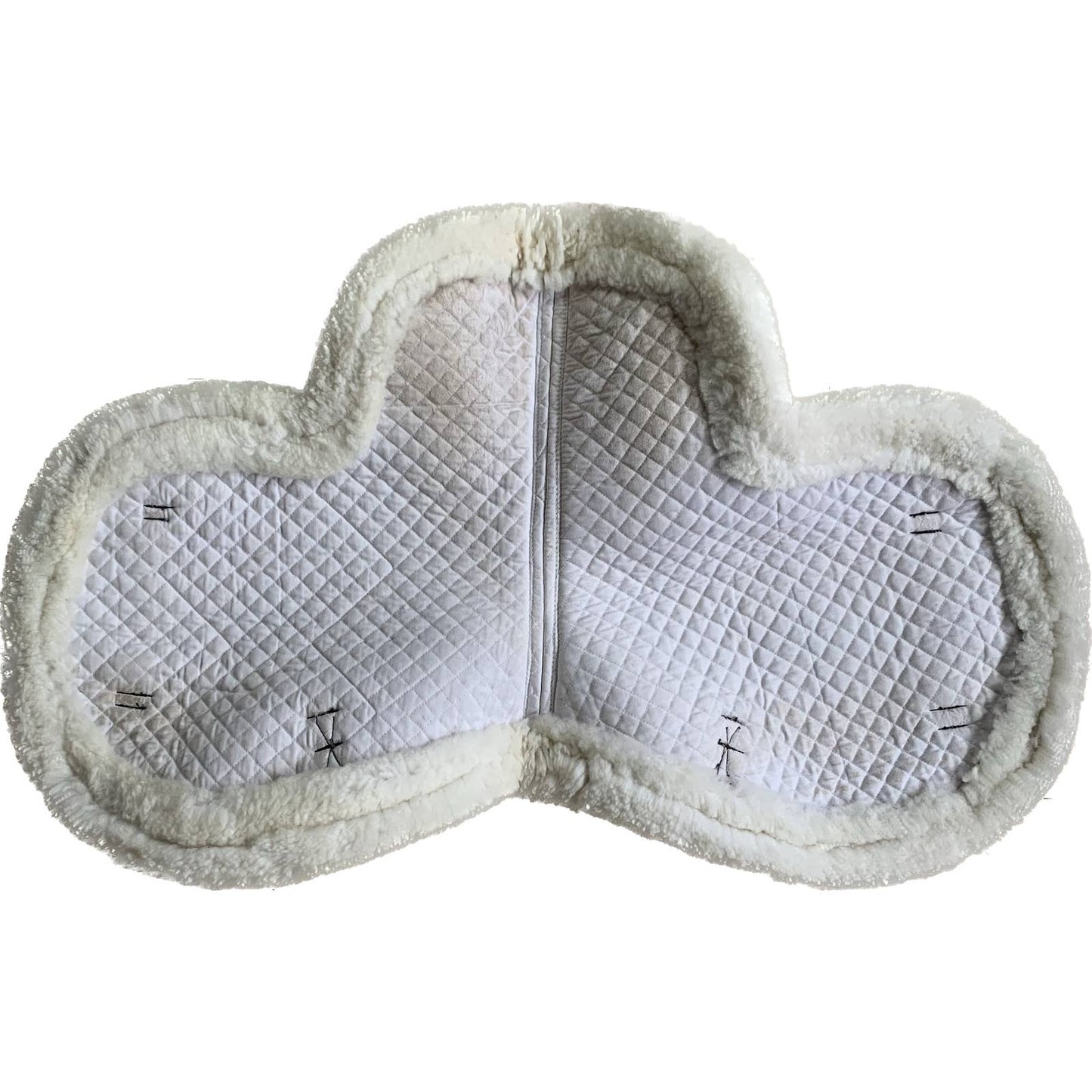ThinLine Sheepskin-Lined English Saddle Pad in White