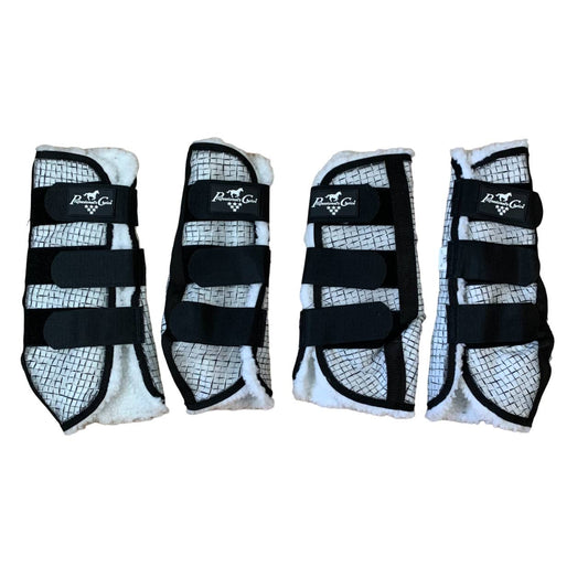 Professional's Choice Fleece-Lined Fly Boots in White - Large