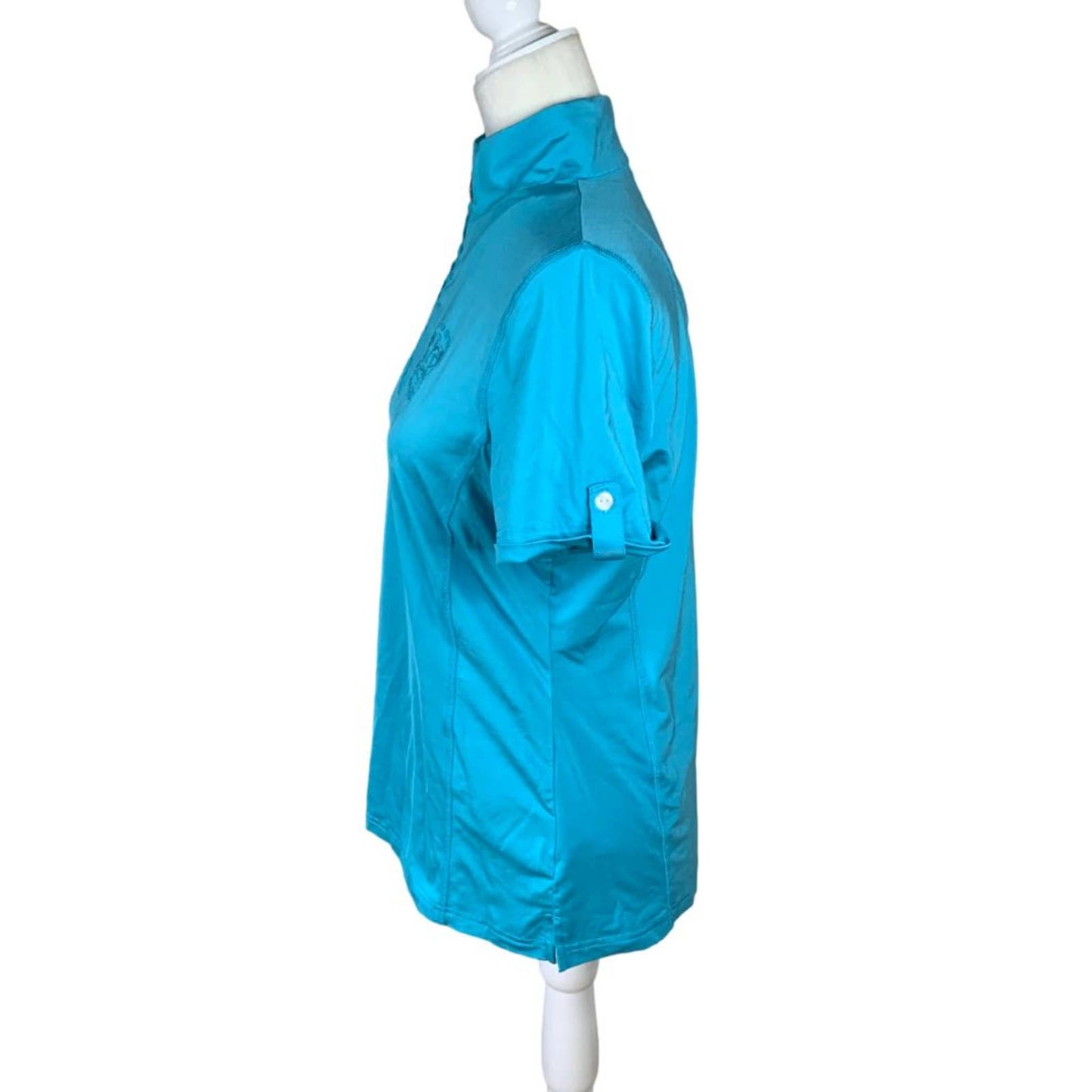 Cavallo Technical Riding Polo Shirt Turquoise Ladies' 40 (US 8)