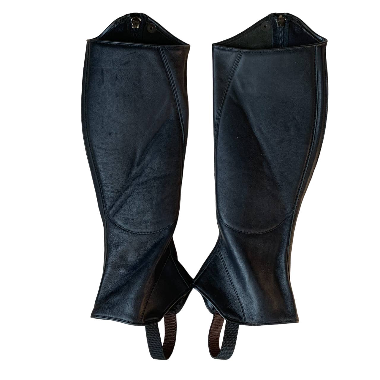 Sergio Grasso 'Pinerolo' Leather Half Chaps in Black - Unisex 47/41
