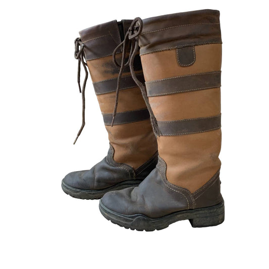 TuffRider 'Lexington' Riding Boots in Chocolate & Fawn - Youth 3