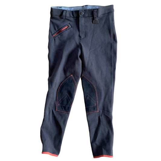 ELT 'Anthracite' Knee Patch Breeches in Grey - Youth 8