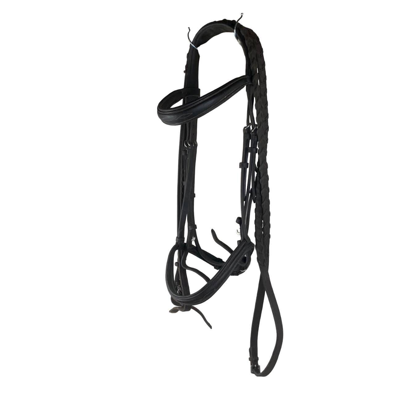 Ovation Fancy Bridle and Reins in Brown - Oversized