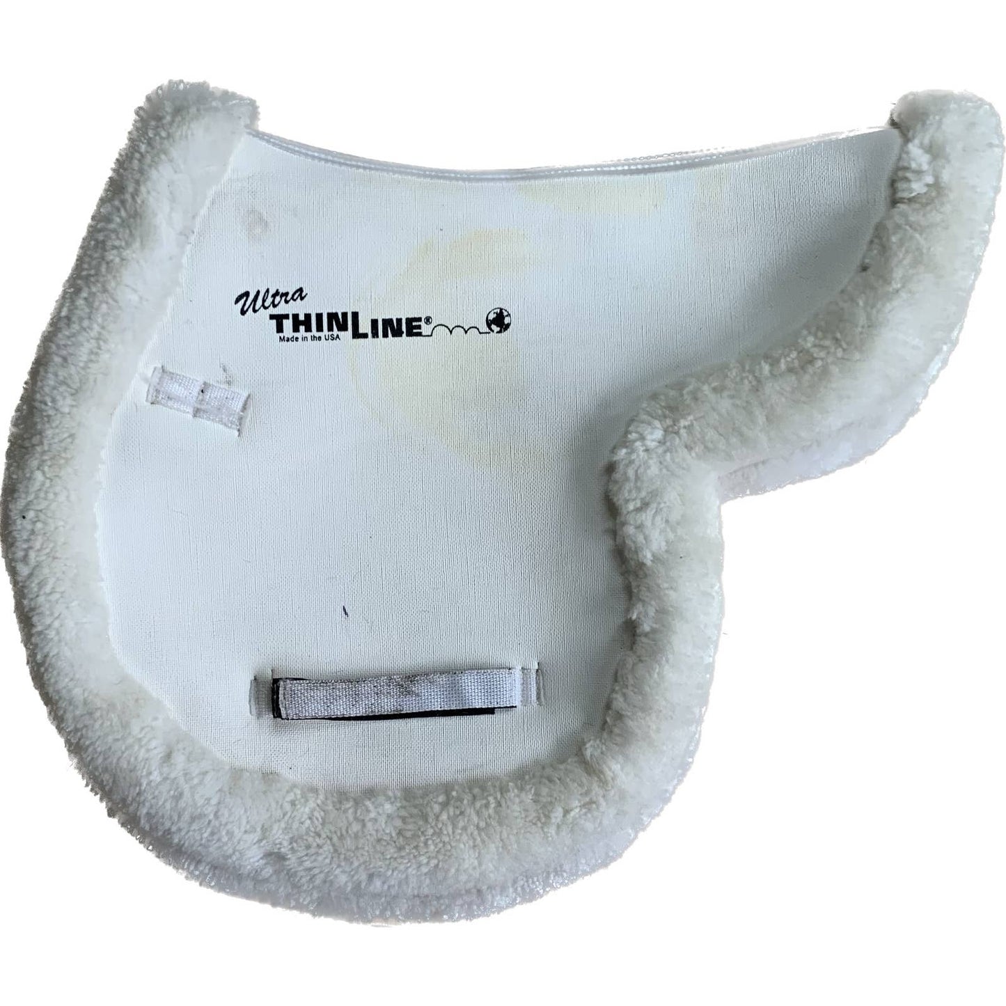 ThinLine Sheepskin-Lined English Saddle Pad in White