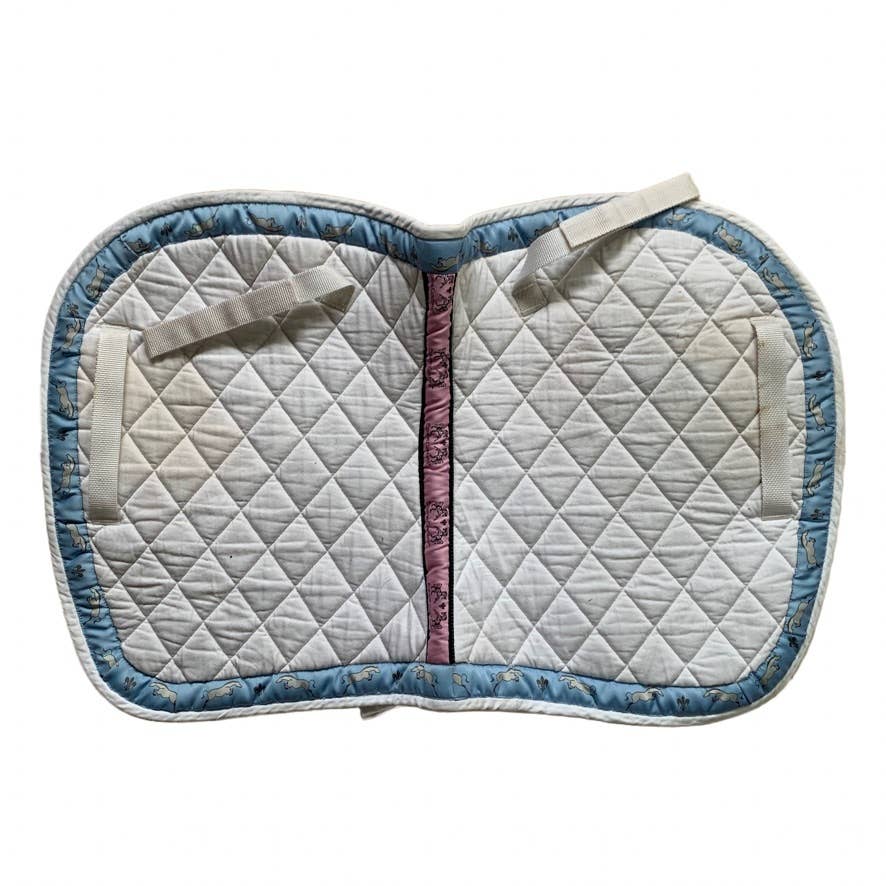 Equine Couture Quilted Saddle Pad in White - Pony