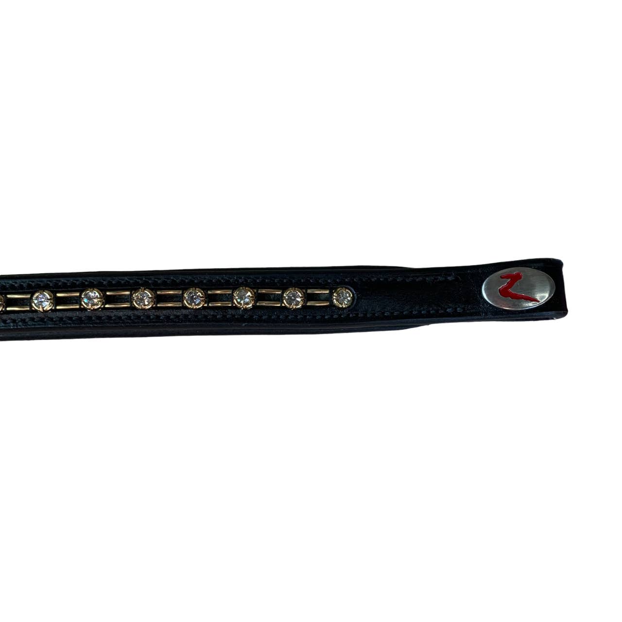 Horze Browband with Crystals in Black - Pony
