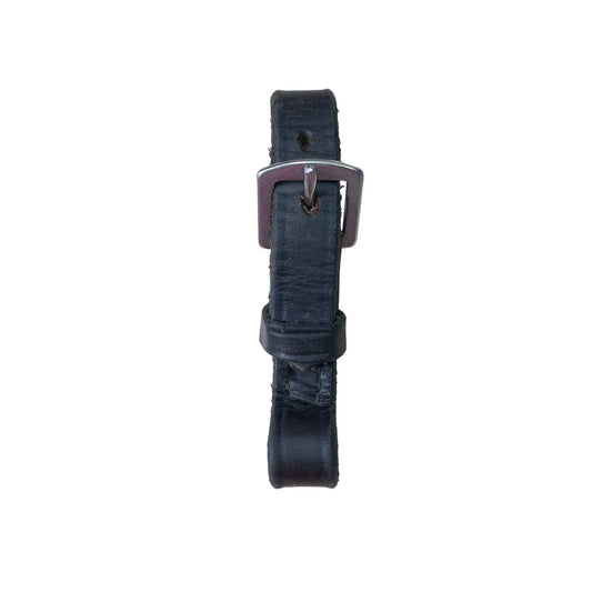 Leather Flash Noseband Buckle Attachment in Black
